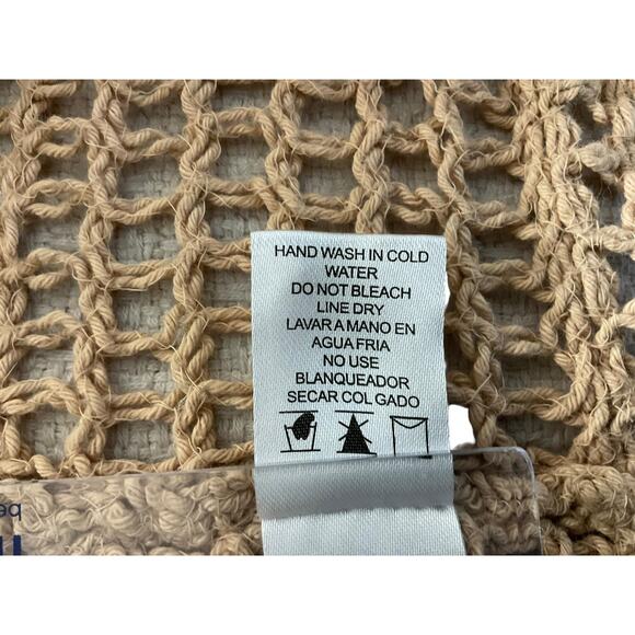 NWT Julia by LoveJ Womens Large Green Beige Crochet Vests Set Boho Sleeveless - Picture 11 of 13